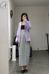 SWAYING/KNIT Mohair Suit SW22AW1T92 Purple/Black
